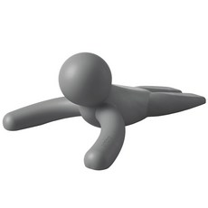 UMBRA Buddy小人止滑門擋 昏灰色 趣味造型 止滑穩固 居家裝飾, 1個