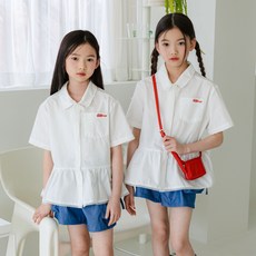 SM2 女童夏季荷葉邊上衣