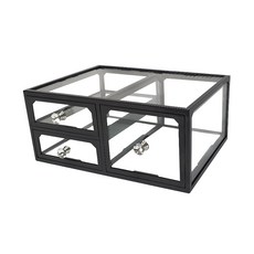 水晶化妝品整理箱 黑色版 2號型, 1個