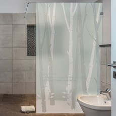 Mungkey Deco玻璃窗戶半透明彩色霧面浴廁貼紙 BSS, 007 Rain forest