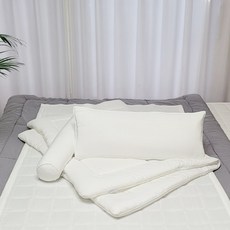 ahtty blanc 莫代爾寬版嬰兒寢具酣睡4件組, 白色