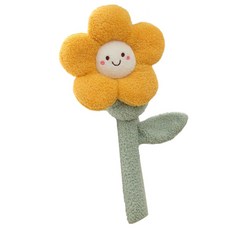 쿼르디 인테리어 스마일 플라워 인형 커튼끈 100cm, 화이트 옐로우, 1개