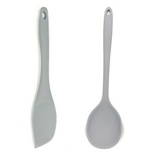다용도 볶음 스파츌라 + 왕스푼, 그레이, 1개