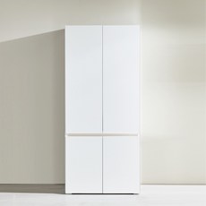 스칸디무드 국내제조 쿠크 광폭 키큰 주방 수납장 800 방문설치, 화이트