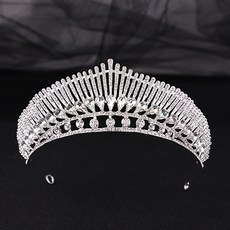 LUNA GLAM 自助婚紗螢幕水晶皇冠 H314, 銀色, 1個