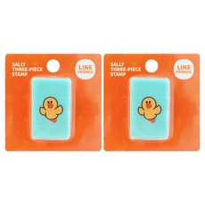 STUDIO EIGHT Brown&Friends印章, 莎莉(藍色+綠色+紅色), 2入