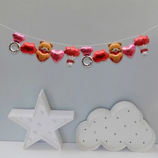 LOVE PARTY 氣球拉旗 2入, 2個, 混色