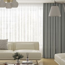 韓國 amante 熟睡掛鉤式遮光窗簾 2p, 深灰色