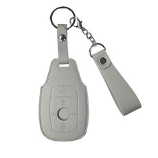 오시에나 자동차 가죽 스마트 차키케이스 스프링 키홀더, 그레이, 벤츠B타입