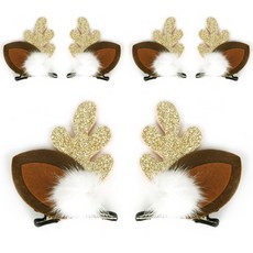 indi.k 聖誕節魯道夫髮夾 2入, 混合色, 3個