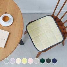 韓國 amante Soulmate 法蘭絨超細纖維絎縫坐墊, 香草色