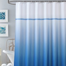 마켓에이 컬러 그라데이션 샤워커튼, 블루, 1개