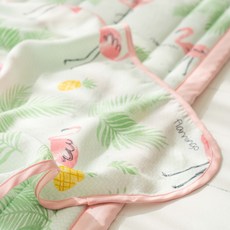 lolbaby 嬰幼兒雪酪人造絲涼被, 紅鶴