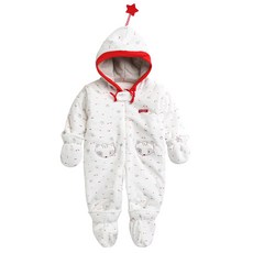 GREEN BEBE 孩童浣熊絲絨保暖連身褲3入組