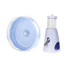 Carno 卡諾 倉鼠粉彩滾輪 + 躲避屋飲水器套組 L, 藍色, 1套