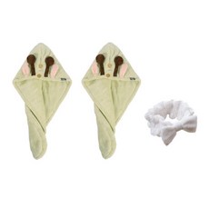 軟發巾 SG18 2p + 洗臉帶套組, 4型, 1套