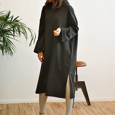 고르토 기모 후드 롱 원피스