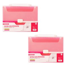 ECO Chungwoon 彩色標籤高級A4文件夾, 紅色, 2個