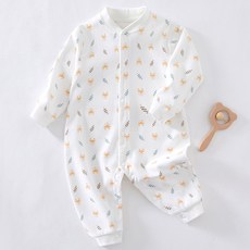 JOYMULTI 嬰幼兒 企鵝 星星 長袖 連身衣 狐狸