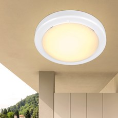 원하 EL 유백 원형 플리커프리 직부등 LED 20W, 화이트 + 전구색