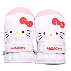 Kitty女童款可愛蝴蝶結滑雪拇指手套