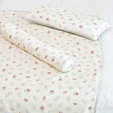 아띠블랑 인견 와이드 아기 꿀잠 침구 3종 세트, 퍼피