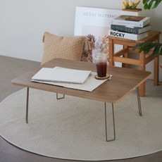 스토리퍼니쳐 국내생산 E0 LPM 7파이 바움 라운드 접이식 테이블, 내츄럴 오크