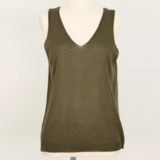 오키 여성용 통기성 도브 루즈 린넨 나시