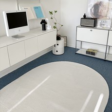 BROBRO 四季可水洗超細纖維橢圓形地毯