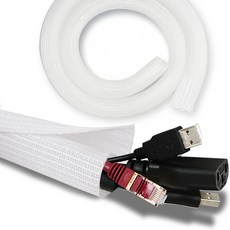 엔더 매직 케이블 선정리 전선 보호 튜브, 1개, 화이트