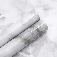 Market A 亮面大理石防水壁貼 白色C, 1個