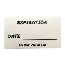 有效期限防水英文貼紙, 250個, 白色