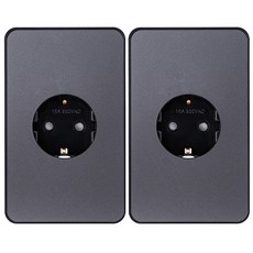 CHEIL ELECTRIC The Art 霧麵灰色單孔插座, 2個