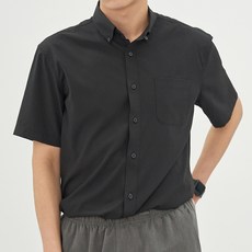 Brown Studio 男士防皺鈕扣領短袖襯衫