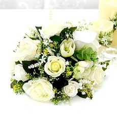 Garden in the City 人造花純浪漫花球正交花小, 奶油