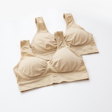夏季涼感大尺碼無鋼圈內衣 2件組