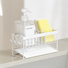 LALABAM 全不鏽鋼 304 優質瀝水菜瓜布架 一般型, 白色, 1個