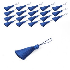 居家生活 基本款流蘇, 藍色, 20個