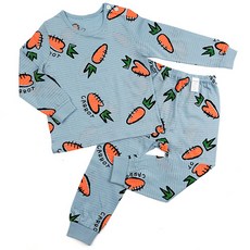 Maykids 孩童紅蘿蔔圖案長袖縮口褲休閒服套裝