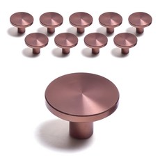 把手世界 簡約圓形 中號 單孔把手 古銅色, 10個