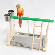 앵무새 원룸 원목 놀이터, 우드색, 1개