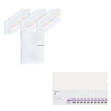 ECO Chungwoon 多色抽桿文件夾 A4 30入+L夾 10入, 隨機發貨（圓檔），透明（L夾）, 1套