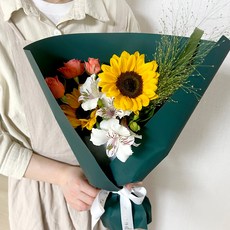 코코도르팜 생화 오렌지선샤인 꽃다발, 혼합색상