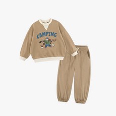 WALTONKIDS 兒童露營熊圖案上下套裝