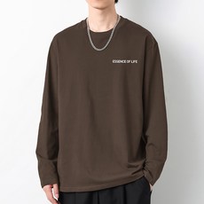 남성용 DM 오버사이즈 심플 로고 긴팔 티셔츠