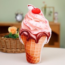 UNHEV 冰淇淋造型抱枕, D 櫻桃