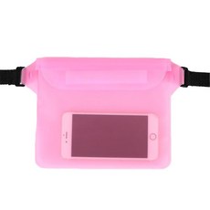 DS 單鍵式大容量手機防水腰包, 1個, 粉紅色