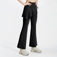 MarketA 女款圍裹裙層次喇叭緊身褲