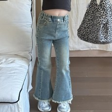 EYOUMONG 兒童 Sobana 水洗丹寧靴型鬆緊長褲