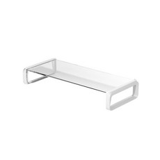 모든양품 강화유리 모던 모니터 받침대, 화이트